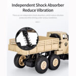 JJR/C 1:18 2.4Ghz 4 Channel Remote Control Dongfeng 7 Six-wheeled Armor Truck Vehicle Toy(Green) - Image 7
