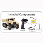 JJR/C 1:18 2.4Ghz 4 Channel Remote Control Dongfeng 7 Six-wheeled Armor Truck Vehicle Toy(Yellow) - Image 11