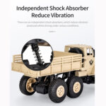 JJR/C 1:18 2.4Ghz 4 Channel Remote Control Dongfeng 8 Six-wheeled Armor Truck Vehicle Toy(Yellow) - Image 8