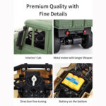 JJR/C 1:18 2.4Ghz 4 Channel Remote Control Dongfeng 8 Six-wheeled Armor Truck Vehicle Toy(Yellow) - Image 10