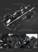 JJR/C Q60 Transporter-1 Full Body 1:16 Mini 2.4GHz RC 6WD Tracked Off-Road Military Truck Car Toy(Army Green) - Image 15