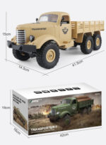 JJR/C Q60 Transporter-1 Full Body 1:16 Mini 2.4GHz RC 6WD Tracked Off-Road Military Truck Car Toy(Army Green) - Image 18