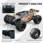 9302E 1:18 Full Scale Remote Control 4WD High Speed Car(Yellow) - Image 5