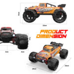 9500E 1:16 Full Scale Remote Control 4WD High Speed Car(Red) - Image 3