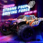 9501E 1:16 Full Scale Remote Control 4WD High Speed Car(Orange) - Image 5