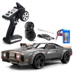 JJR/C Q142 Full Scale Electric Four-wheel Drive Muscle High Speed Drift RC Car(Grey) - Image 2