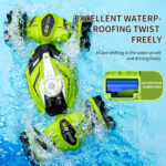 JJR/C Q150 2.4G 4WD Drive Double Sided Remote Control Amphibious Car(Green) - Image 7