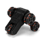 MoFun Five-wheeled Stunt Car 360-degree Swing Arm 2.4G Multifunctional RC Car, Specifications:Single(Black) - Image 4