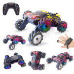 MoFun JC03P 2.4G Remote Control Six-wheeled Stunt Car, Specifications:Single RC(Red) - Image 2