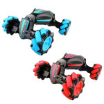 Gesture Sensing Remote Control Twisting Car Light Music Deformation Car Drift Traverse Dance Off-road Stunt Car(Blue) - Image 3