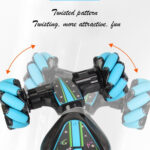 Gesture Sensing Remote Control Twisting Car Light Music Deformation Car Drift Traverse Dance Off-road Stunt Car(Blue) - Image 7