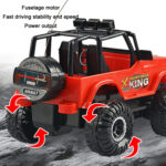 USB Charging Electric Children Remote Control Car Toys(Camouflage Convertible) - Image 6
