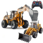 Wireless Remote Control 5-Way Charging Electric Engineering Vehicle Model(Excavator) - Image 4