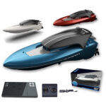 Children Mini Wireless Electric Speedboat Model Boat Simulation Remote Control Toy Boat(Blue) - Image 2