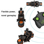 2.4G Remote Control Motorcycle Drifting Rotating High-Speed Side-Tracking Off-Road Motorcycle(Black Green) - Image 5