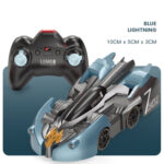 Remote Control Wall Climbing Car Mini Electric Remote Control Car Children Toy(Blue Lightning Handle RC Edition) - Image 2