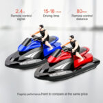 809  2.4G Remote Control Motor Speed Boat High Speed Electric Yacht Model Children Water Toys, Specification Single Battery (Blue) - Image 2