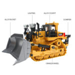 2.4G Remote Control Nine-Channel Crawler Heavy Bulldozer Children Remote Control Toy Alloy Excavator, Proportion: 1:24(1031 Alloy Version) - Image 4