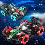 RD158-2 2.4G Four-Wheel Drive Horizontal Spray Remote Control Car(F1 Blue) - Image 2