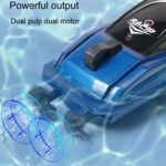 Children 2.4G Mini Remote Control Boat Summer Water Play Electrical Submarine Boys Toys(Blue) - Image 4