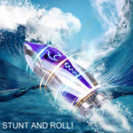 Children 2.4G Mini Remote Control Boat Summer Water Play Electrical Submarine Boys Toys(Purple) - Image 3