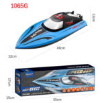 812 High-Speed RC Boat Large Horsepower Speedboat Long Endurance Waterproof Boys Water Toy Dual Batteries(Orange) - Image 5