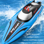 812 High-Speed RC Boat Large Horsepower Speedboat Long Endurance Waterproof Boys Water Toy Single Battery(Orange) - Image 10