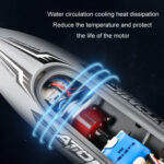 EB02 2.4G Wireless RC Boat Circulating Water-Cooled High-Speed Speedboat Racing Boat Model Toy(Orange) - Image 12