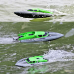 EB02 2.4G Wireless RC Boat Circulating Water-Cooled High-Speed Speedboat Racing Boat Model Toy(Orange) - Image 13