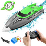 EB02 2.4G Wireless RC Boat Circulating Water-Cooled High-Speed Speedboat Racing Boat Model Toy(Green) - Image 2