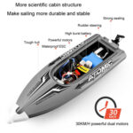 EB02 2.4G Wireless RC Boat Circulating Water-Cooled High-Speed Speedboat Racing Boat Model Toy(Green) - Image 5