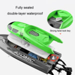 EB02 2.4G Wireless RC Boat Circulating Water-Cooled High-Speed Speedboat Racing Boat Model Toy(Green) - Image 6