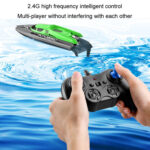 EB02 2.4G Wireless RC Boat Circulating Water-Cooled High-Speed Speedboat Racing Boat Model Toy(Green) - Image 8