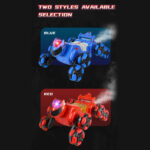 2.4G Kids Remote Control Toy Car Stunt Robot Dog Gesture Sensor Lights Music Spray Climbing Car, Color: Red Dual RC - Image 13