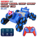 2.4G Kids Remote Control Toy Car Stunt Robot Dog Gesture Sensor Lights Music Spray Climbing Car, Color: Blue Dual RC - Image 2