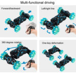 2.4G Spray RC Car Gesture Sensor Music Lights Twist Stunt Drift Car Double Side Driving Buggy Toy, Color: Handle RC Green - Image 12