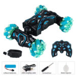 2.4G Spray RC Car Gesture Sensor Music Lights Twist Stunt Drift Car Double Side Driving Buggy Toy, Color: Handle RC Green - Image 2