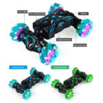 2.4G Spray RC Car Gesture Sensor Music Lights Twist Stunt Drift Car Double Side Driving Buggy Toy, Color: Handle RC Green - Image 4