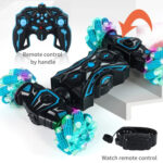 2.4G Spray RC Car Gesture Sensor Music Lights Twist Stunt Drift Car Double Side Driving Buggy Toy, Color: Handle RC Blue - Image 6