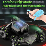 Children RC Car Toy Lights Electric Gesture Sensor Remote Control Twisting Stunt Car, Color: Green Dual RC(1:12) - Image 11