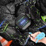 Children RC Car Toy Lights Electric Gesture Sensor Remote Control Twisting Stunt Car, Color: Orange Dual RC(1:12) - Image 6