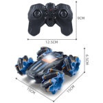 2.4G Stunt RC Car Drift Car Double-sided Racing Tumble Buggy Toy, Style: Single RC Green Light Wheel - Image 3