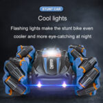 2.4G Stunt RC Car Drift Car Double-sided Racing Tumble Buggy Toy, Style: Single RC Blue Light Wheel - Image 8
