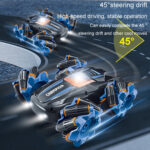 2.4G Stunt RC Car Drift Car Double-sided Racing Tumble Buggy Toy, Style: Dual RC Blue - Image 10