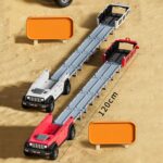Folding Catapult Car Transformable Track Car Children Simulated Container Storage Car(White) - Image 2