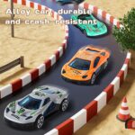 Folding Catapult Car Transformable Track Car Children Simulated Container Storage Car(White) - Image 5
