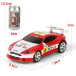Coke Can Mini RC Car Radio Remote Control Micro Racing Car(Black+Orange) - Image 3